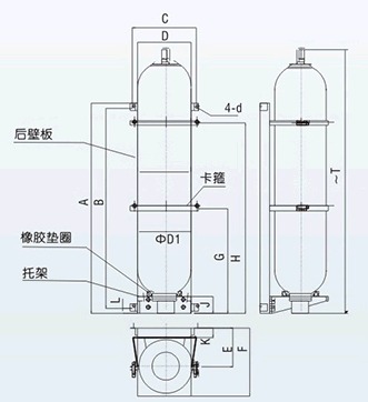 蓄能器固定組件外形結(jié)構(gòu)